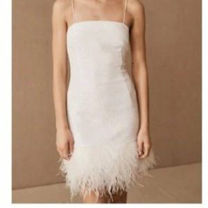 Rebecca Vallance Sylvie White Sequin Dress